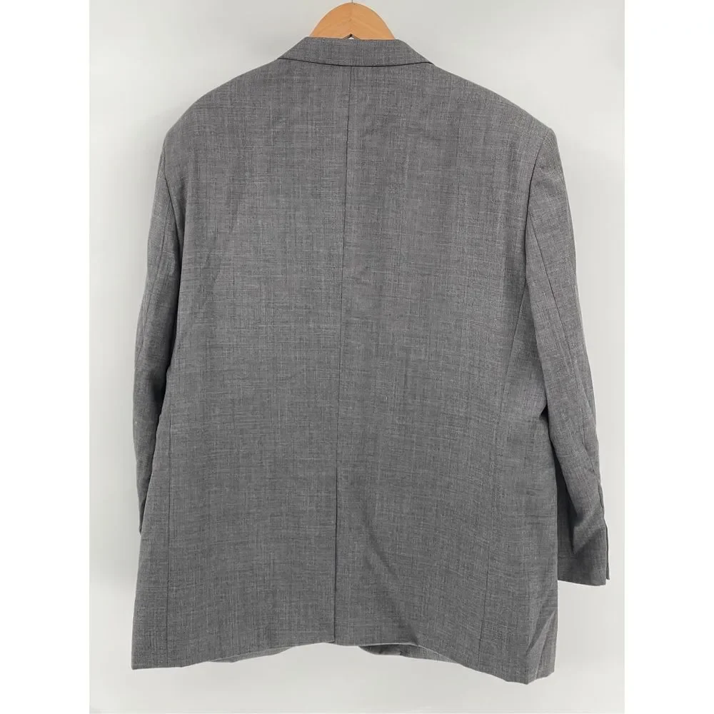 Cricketeer Suit Jacket Sport Coat Blazer Men‎ Size 50R Gray Wool